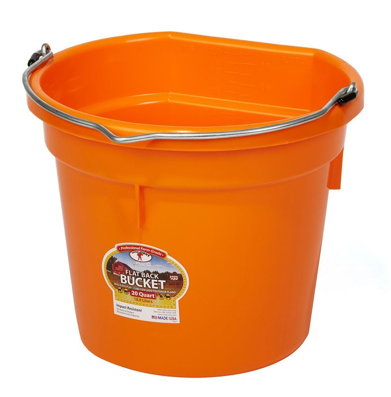20qt Flatback Bucket orange