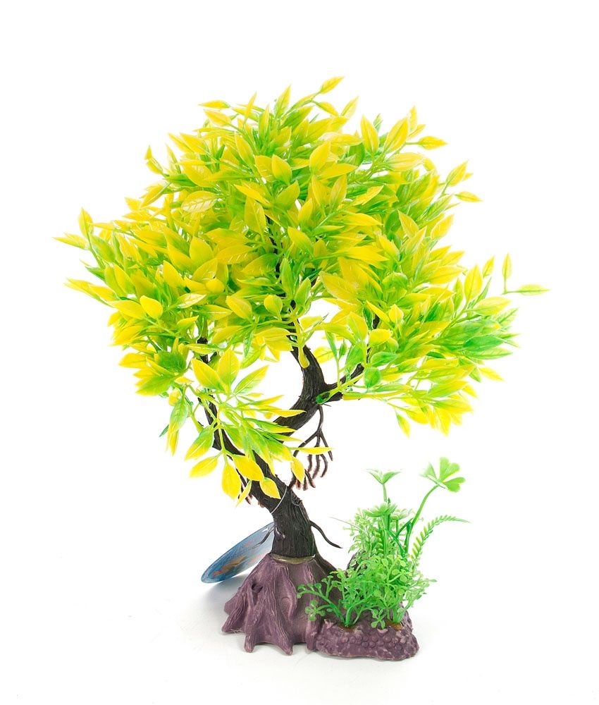 Aqua-Fit Yellow Juniper Bonsai Plastic Plant 8&quot;