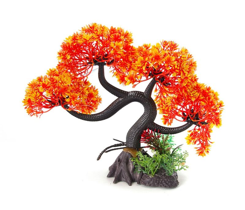 Aqua-Fit Green Upright Pine Bonsai Plastic Plant 11&quot;