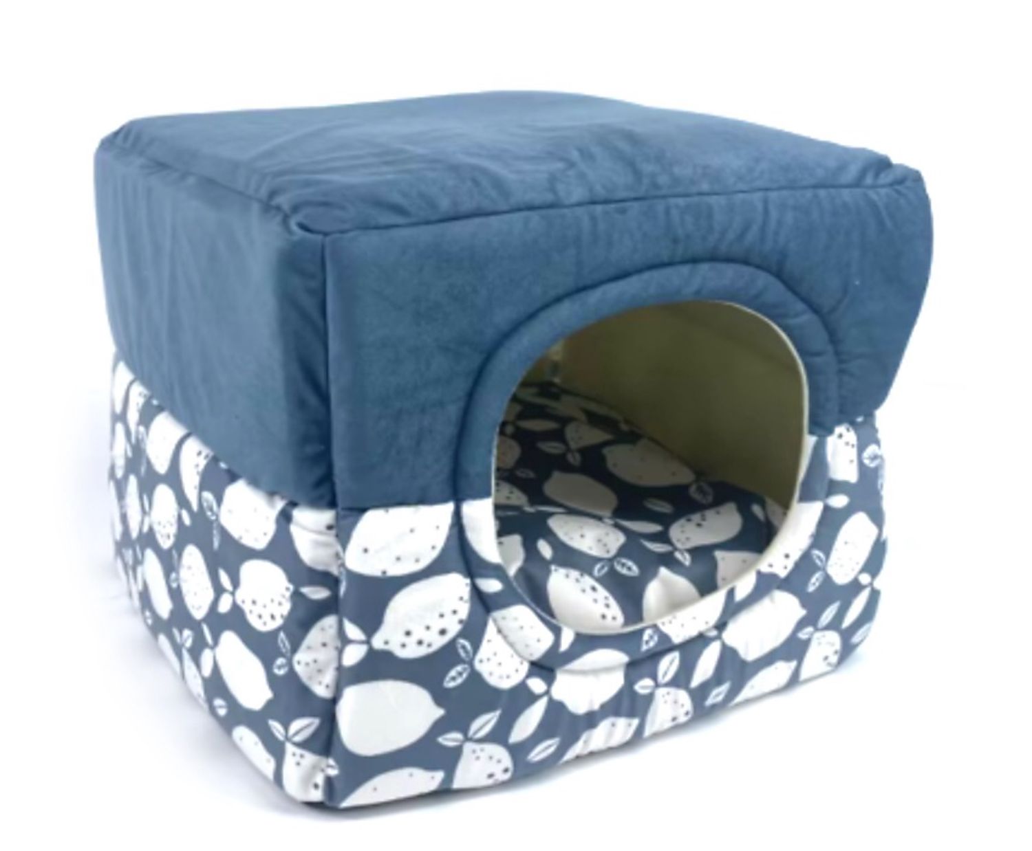 Comfy Two-Way Dog Bed TwoTone Lemon Blue