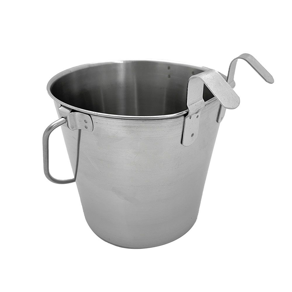 SS Kennel Flat Back Bucket 4qt