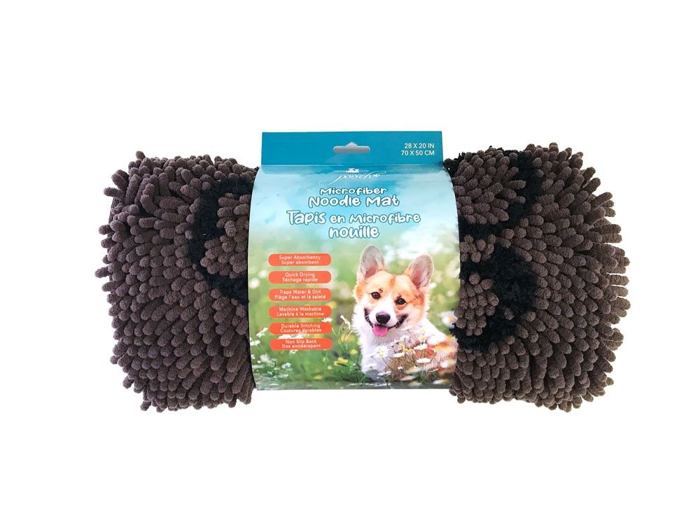 Pampered Pooch Microfibre Noodle Mat brown