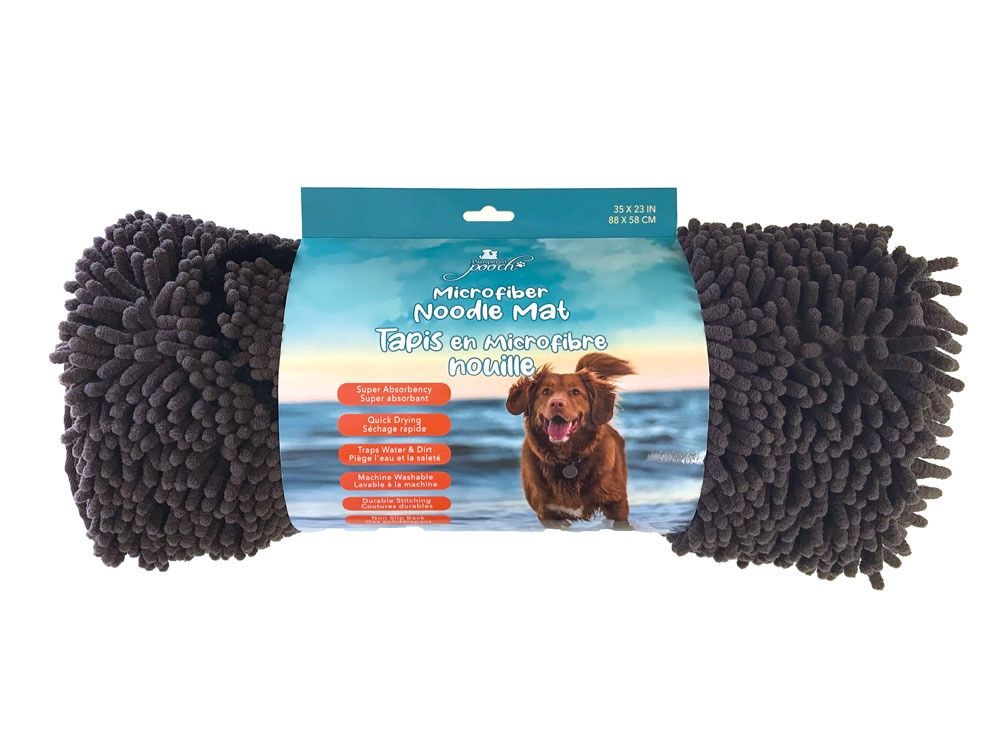Pampered Pooch Microfibre Noodle Mat Lg brown