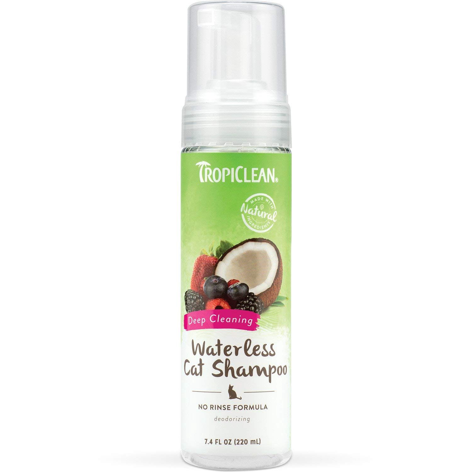 Tropiclean Waterless Cat Shampoo Deep Cleaning 7.4oz