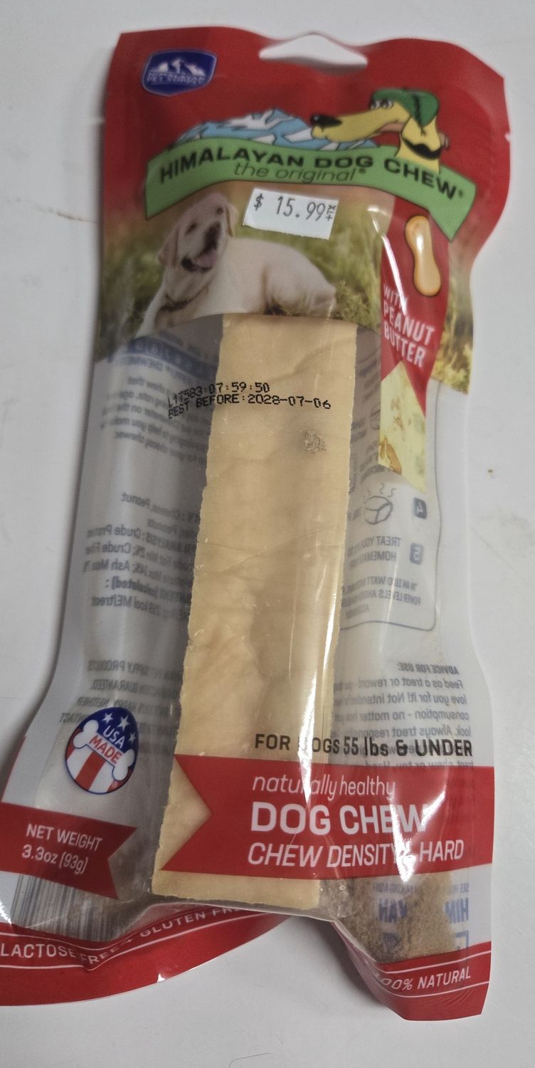 Himalayan Chew Bone Peanut Butter Lg 3.3oz