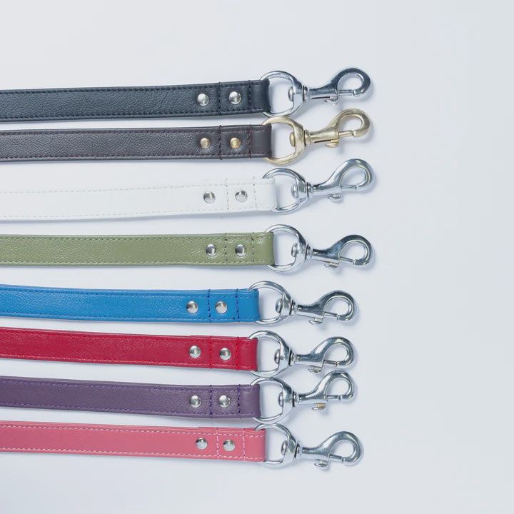Angel Leather Alpine Leash 72&quot;x1/2&quot; Olive Green