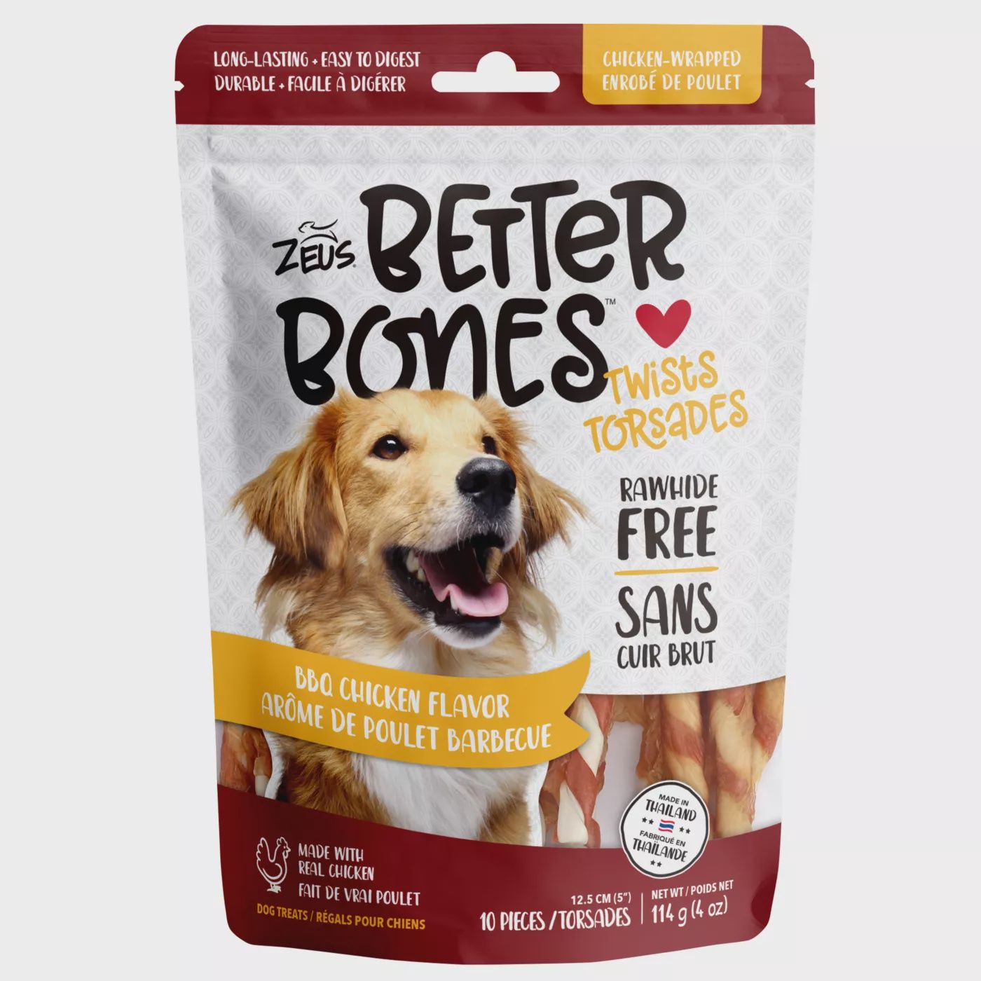 Zeus Better Bones BBQ Ckn wrapped Twists 12.5cm 10pk