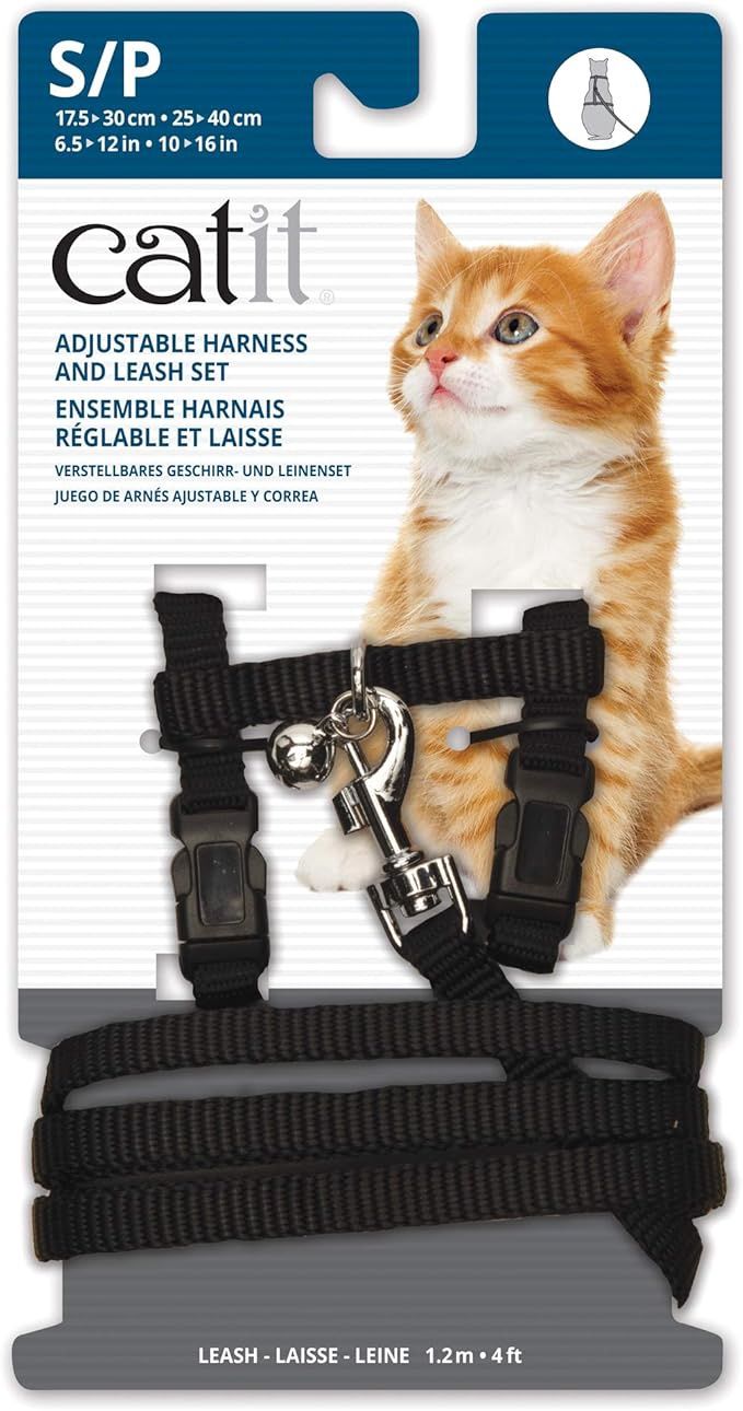 Cat It Adj. Harness Blk Med