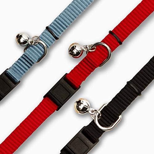 Catit Adjustable Breakaway Nylon Collar Reflective Red 8-13"