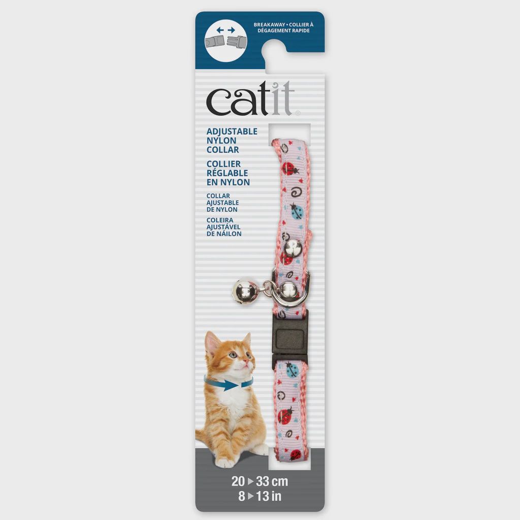 Catit Adjustable Nylon Collar pink flower
