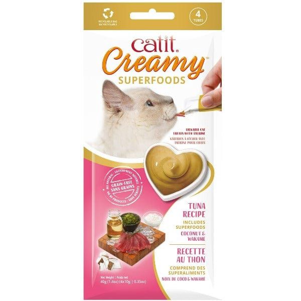 Catit Creamy Superfood Lickable Tuna  Coconut and Wakame Cat Treat