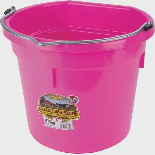 20qt Flatback Bucket pink