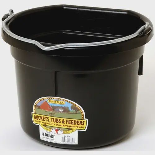 8QT Flat Back Bucket blk