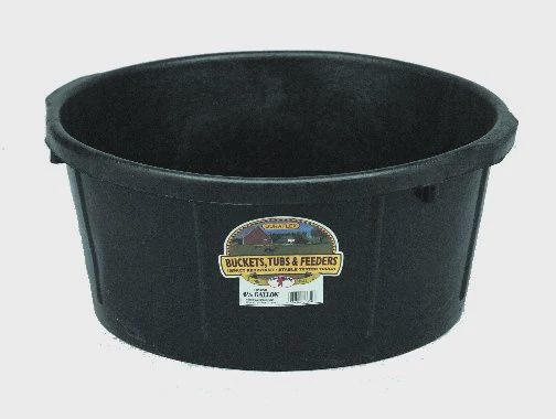Black Rubber Tub-6.5 Gallon