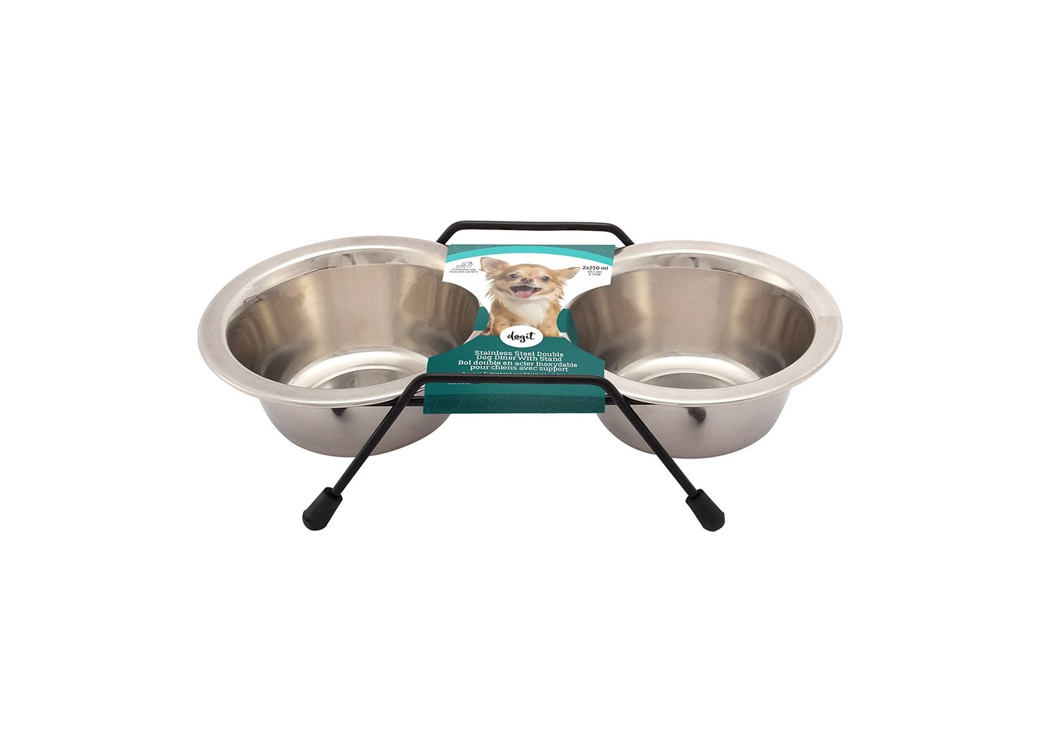 Dogit SS Double Diner Dish XLg V