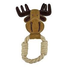 Farmer Brown Tan Suede with Rope Moose