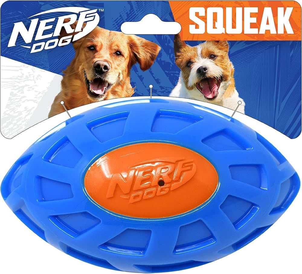 Nerf Dog Crunch Squeak Football 4"
