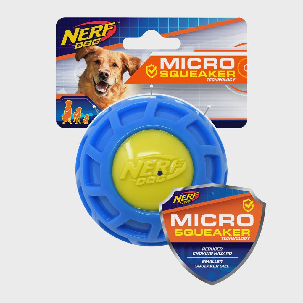 Nerf Dog Micro Squeak Exo Ball Lg