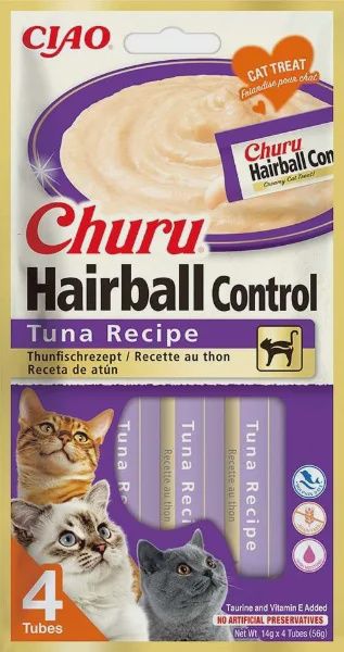 INA Churu Puree Hairball Control Tuna 6x2 oz