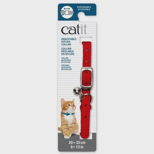 Cat It Expandable Nylon Collar 20-30cm Red
