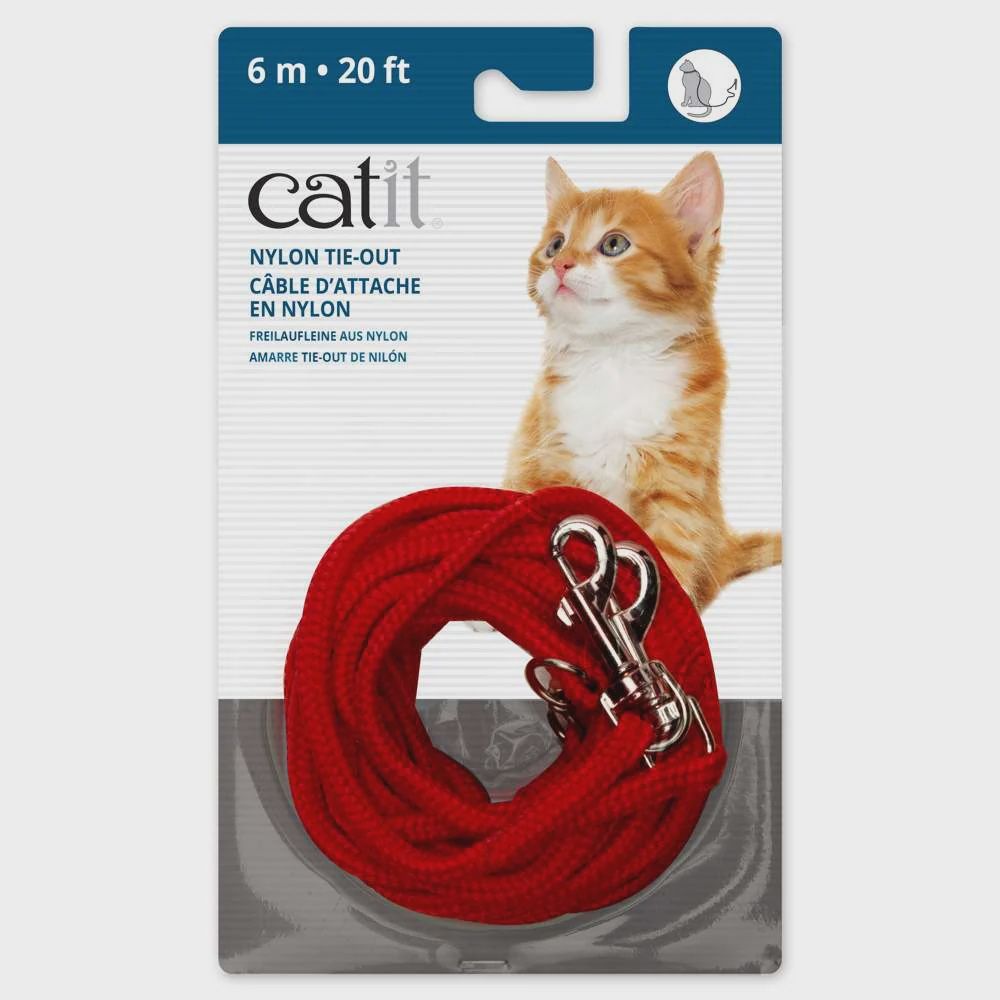 Cat It Nylon Tie Out 6M Blk