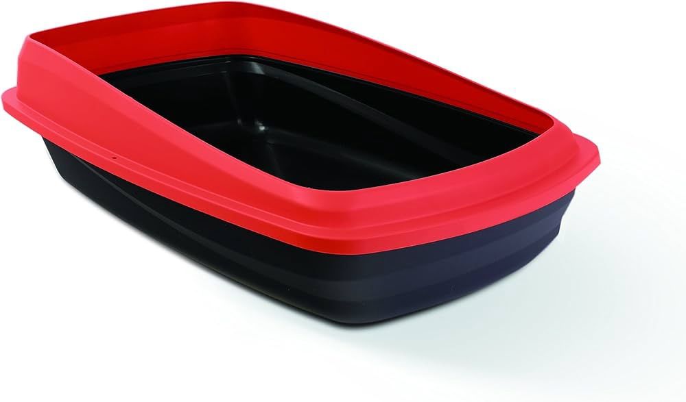 Cat It Rimmed Cat Pan Lg charcoal/red
