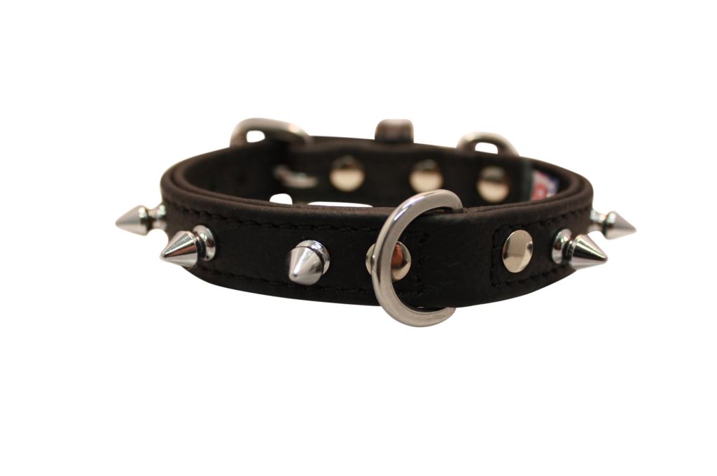 Angel 22x1 Spiked Dog Collar Black