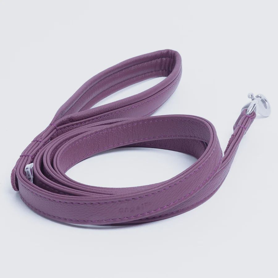 Angel Leather Alpine 72"x3/4" Orchid purple  Leash