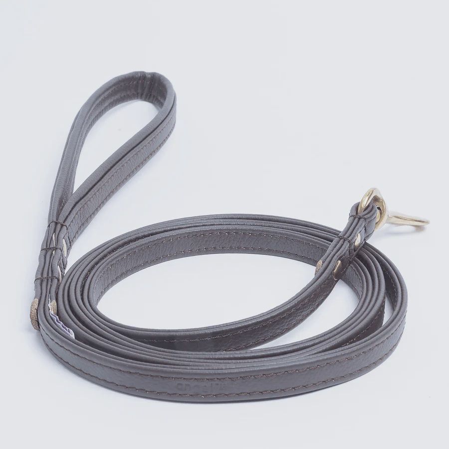 Angel Leather Alpine 72"x1/2" Chocolate Brown Leash