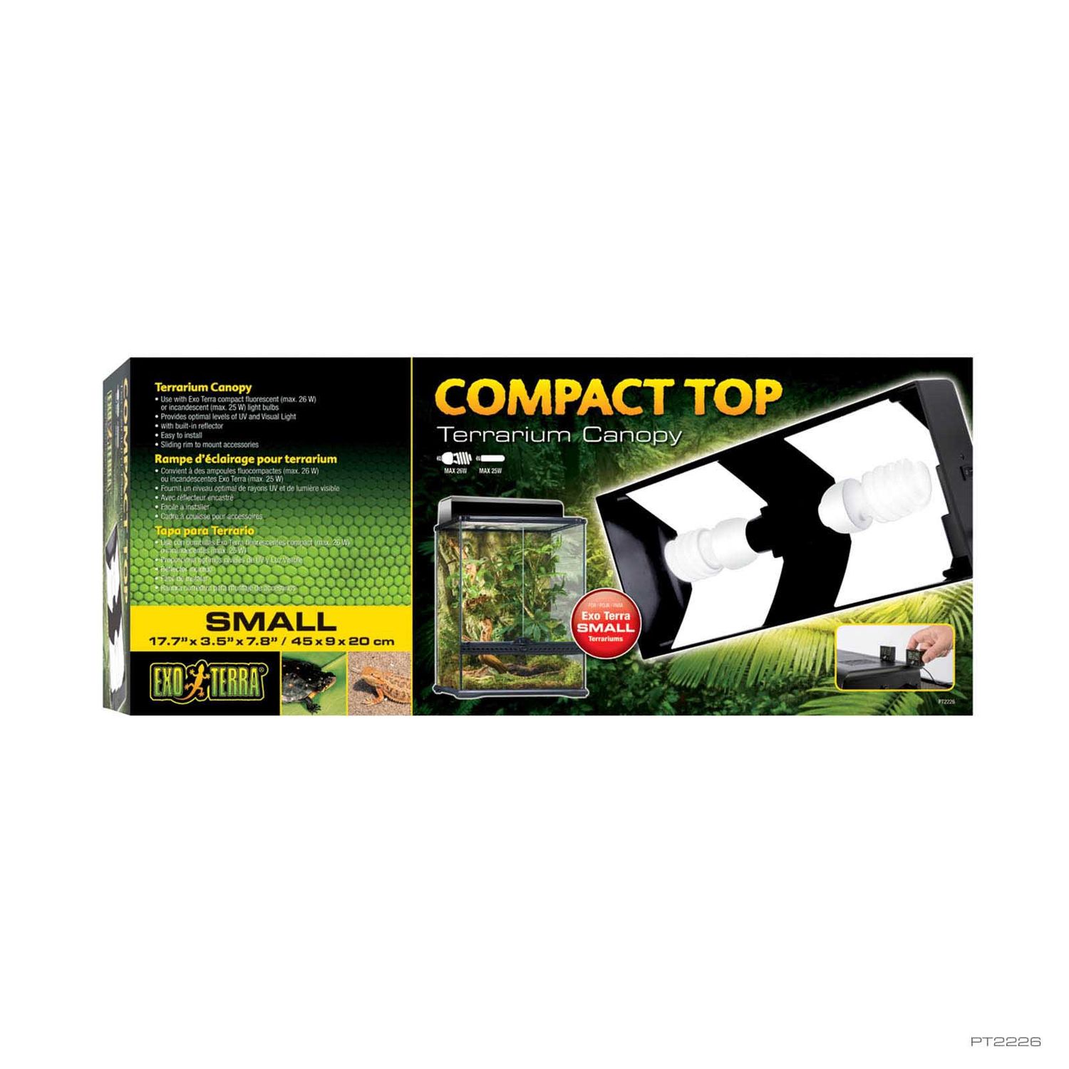 Exo Terra Plastic Canopy w\\Double Socket 45cm