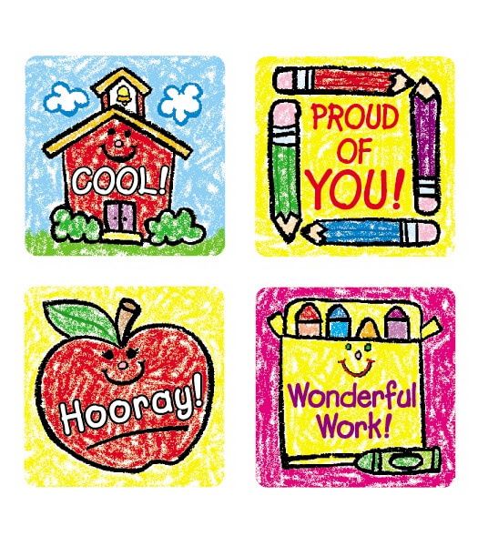 School Days: Kid,Drawn Motivational Stickers