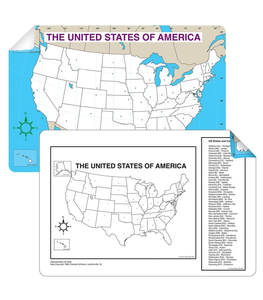 US Map Jumbo Pad