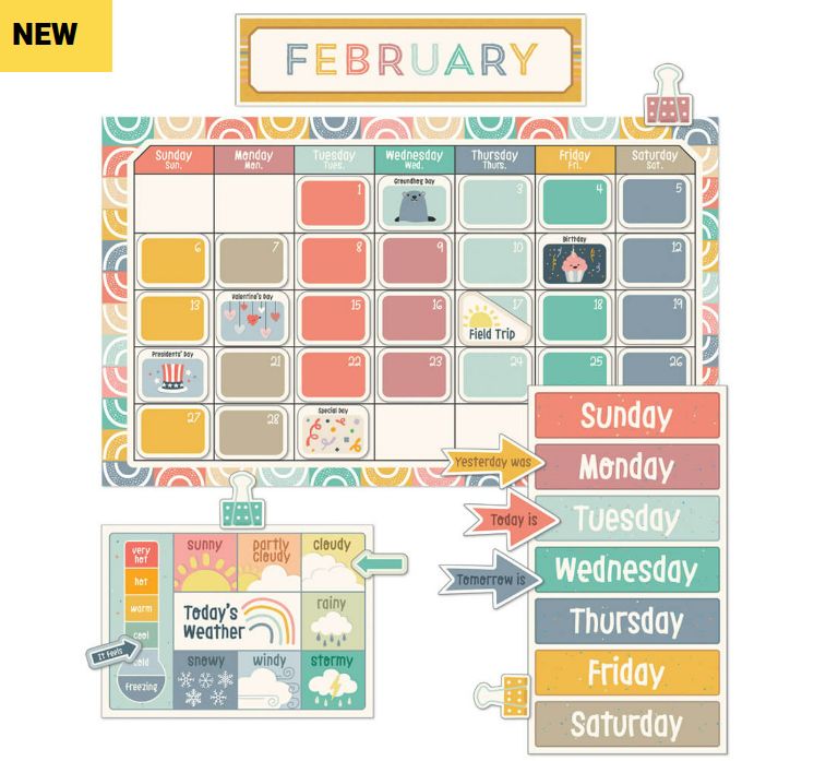 We Belong Calendar Bulletin Board Set