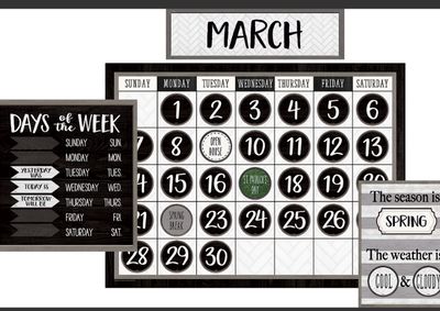 Modern Farmhouse Calendar Bulletin Board