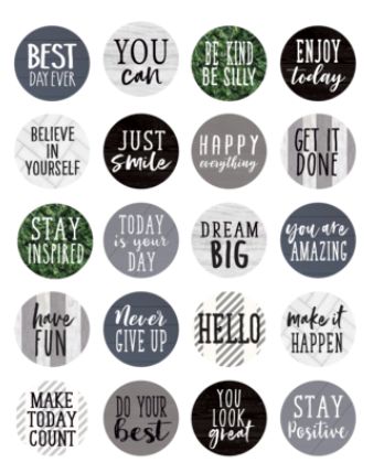 Modern Farmhouse Words to Inspire Planner Stickers
