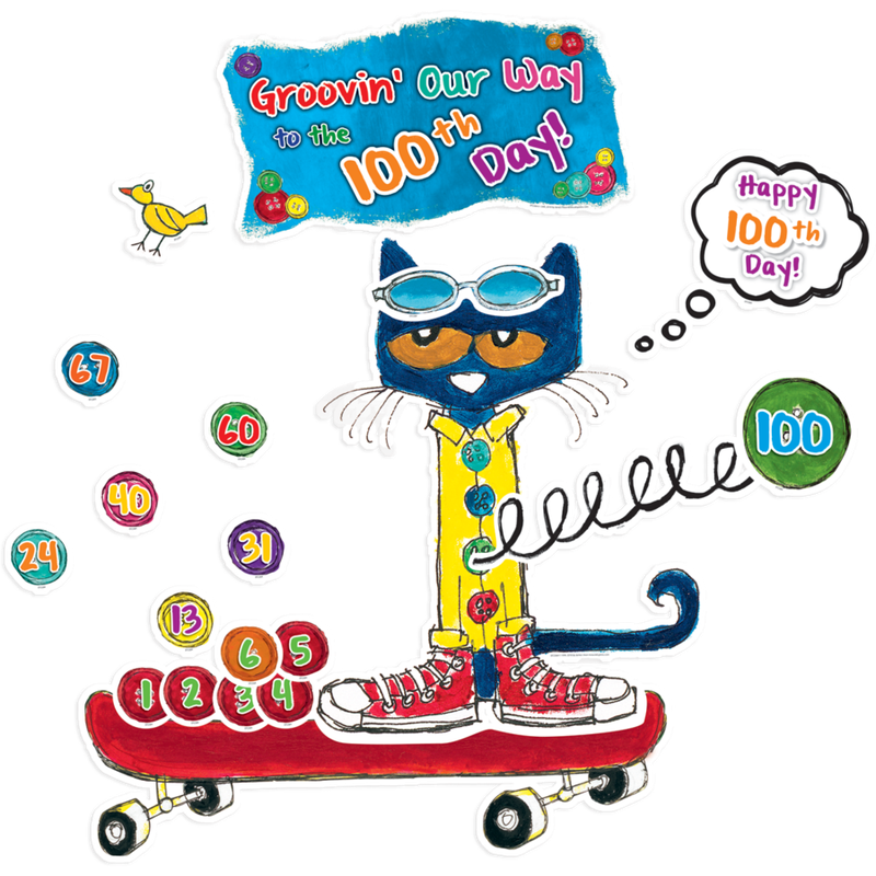 Pete the Cat® 100 Groovy Days of School Bulletin Boardte