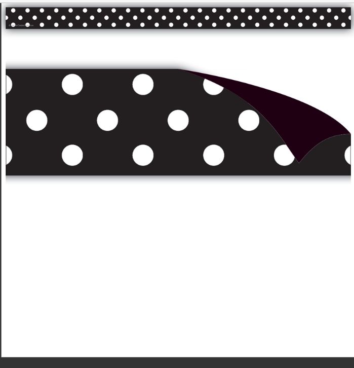 Black Polka Dots Magnetic Strips