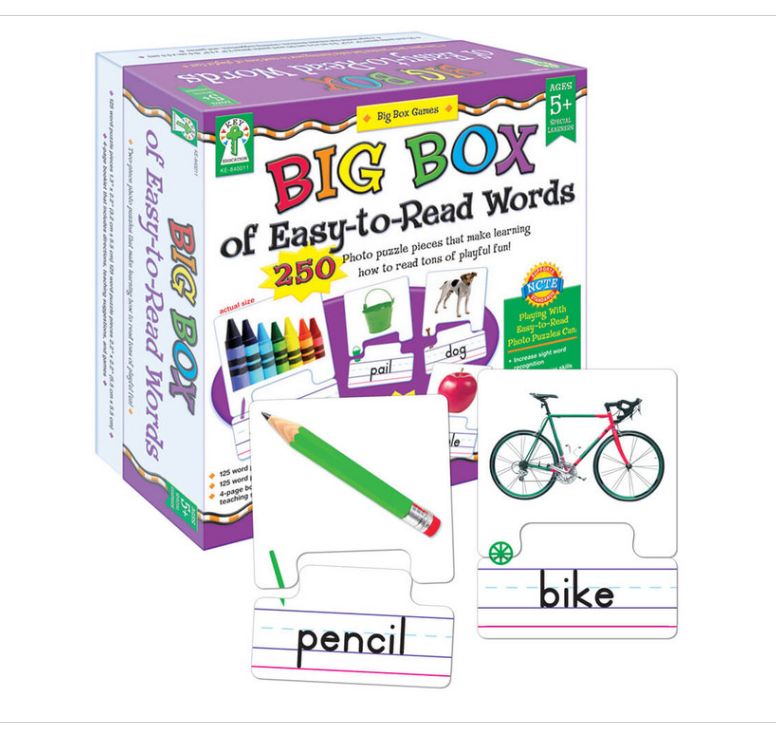 Big Box Easy-to-Read Words Puzzles