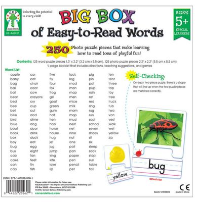 Big Box Easy-to-Read Words Puzzles