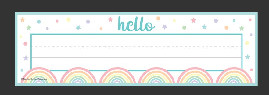 Pastel Pop Name Plates