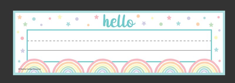 Pastel Pop Name Plates