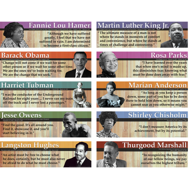 Notable Black Americans Mini Bulletin Board