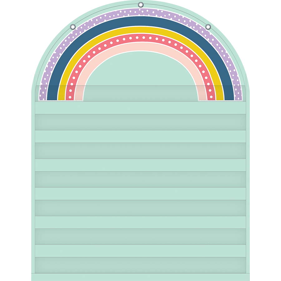Oh Happy Day Rainbow Die Cut 7 Pocket Chart (28&quot; x 36&quot;)