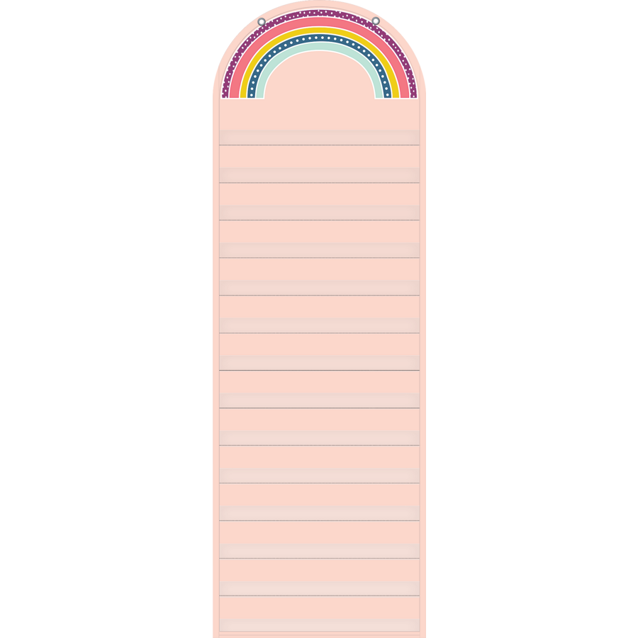 Oh Happy Day Rainbow Die Cut 14 Pocket Chart (13&quot; x 39&quot;)