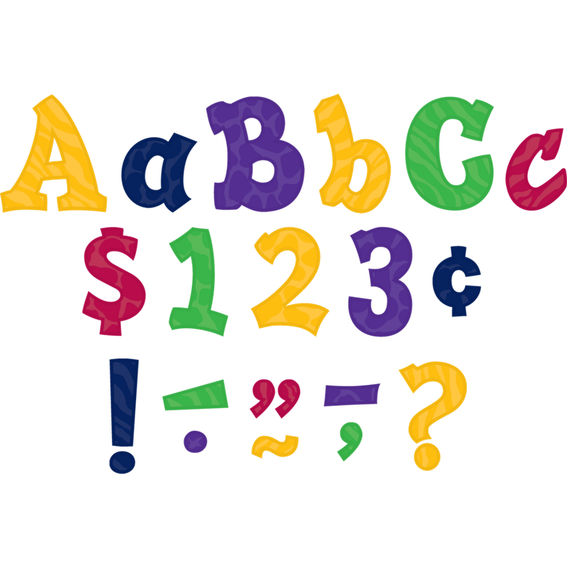 Multicolor Sassy Animal 3" Letters