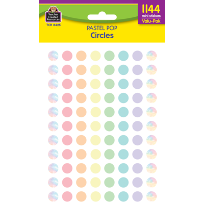 Pastel Pop Circles Mini Stickers Valu-Pak
