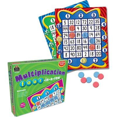 Multiplication: four-in-a-row Game