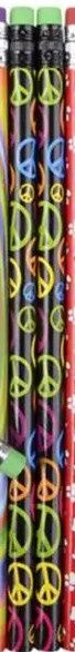 30 pk Peace Pencils, La Luna Bell SKU LU078-PEASTCA