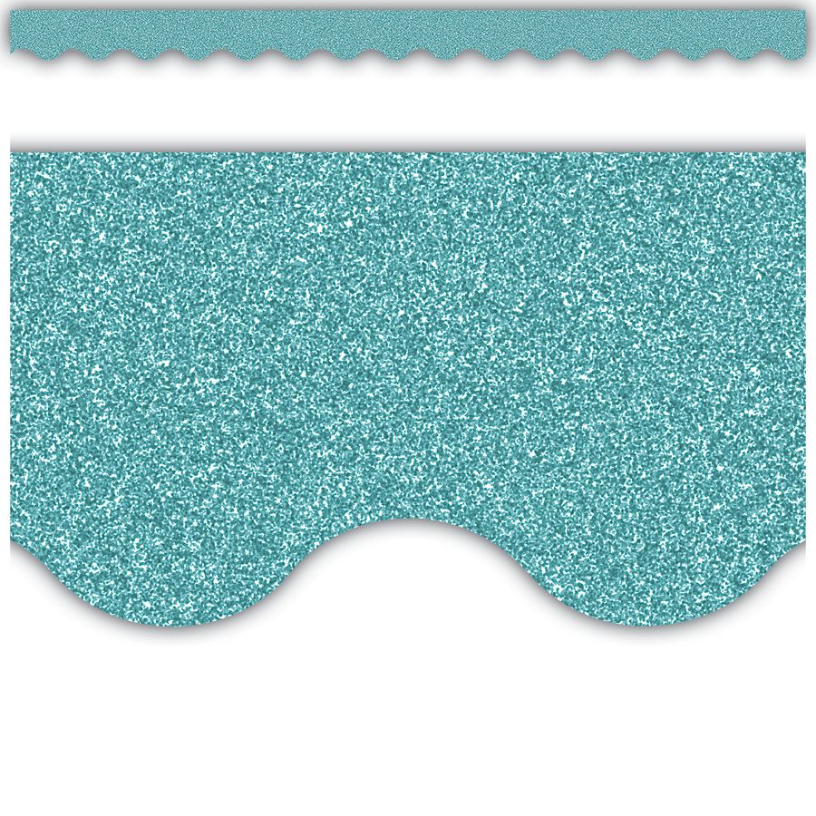 Ice Blue Glitz Scalloped Border Trim
