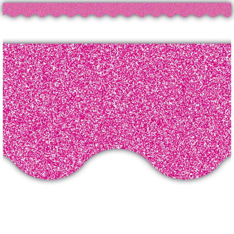 Pink Glitz Scalloped Border Trim